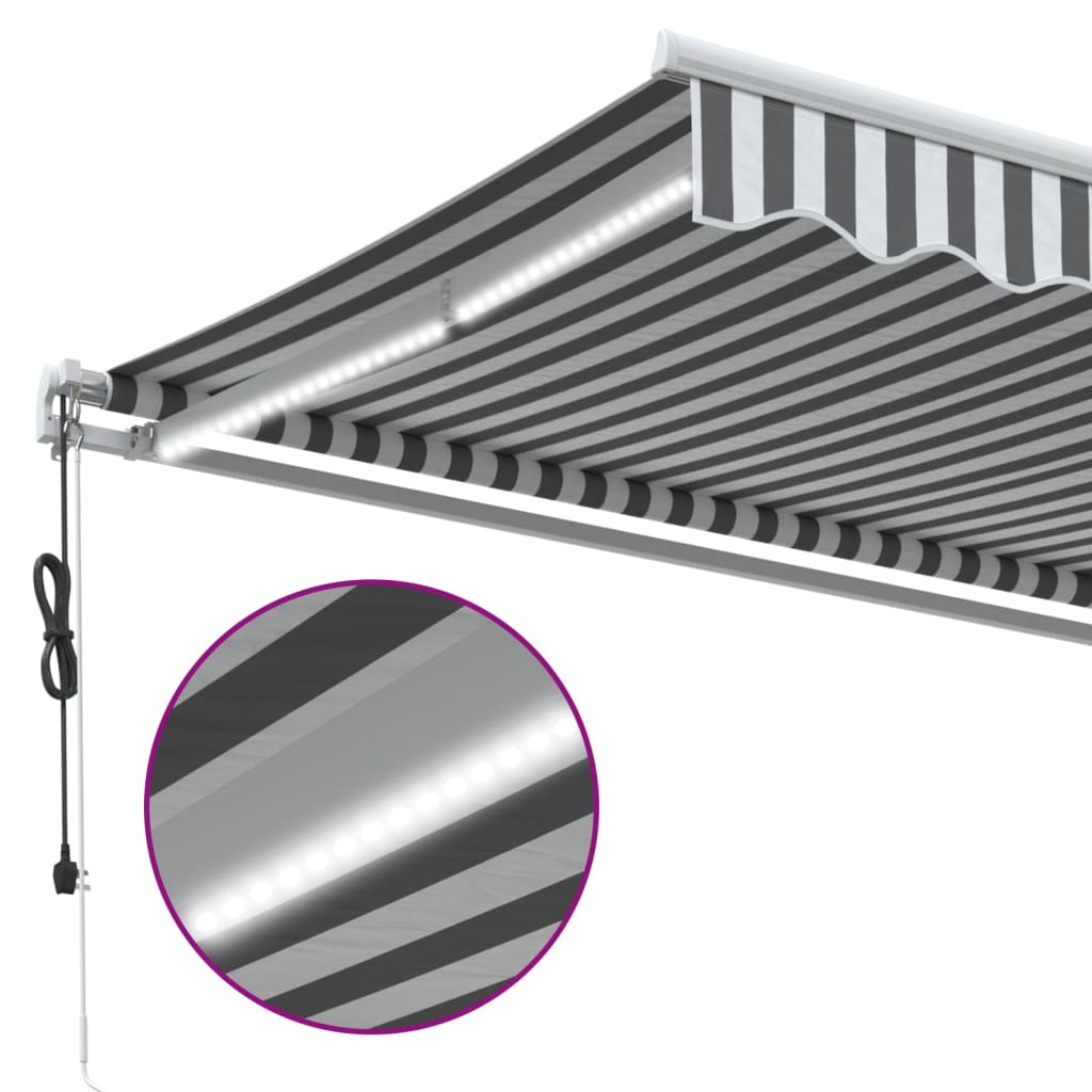 Automatinė ištraukiama markizė, antracito ir balta, 350x250cm