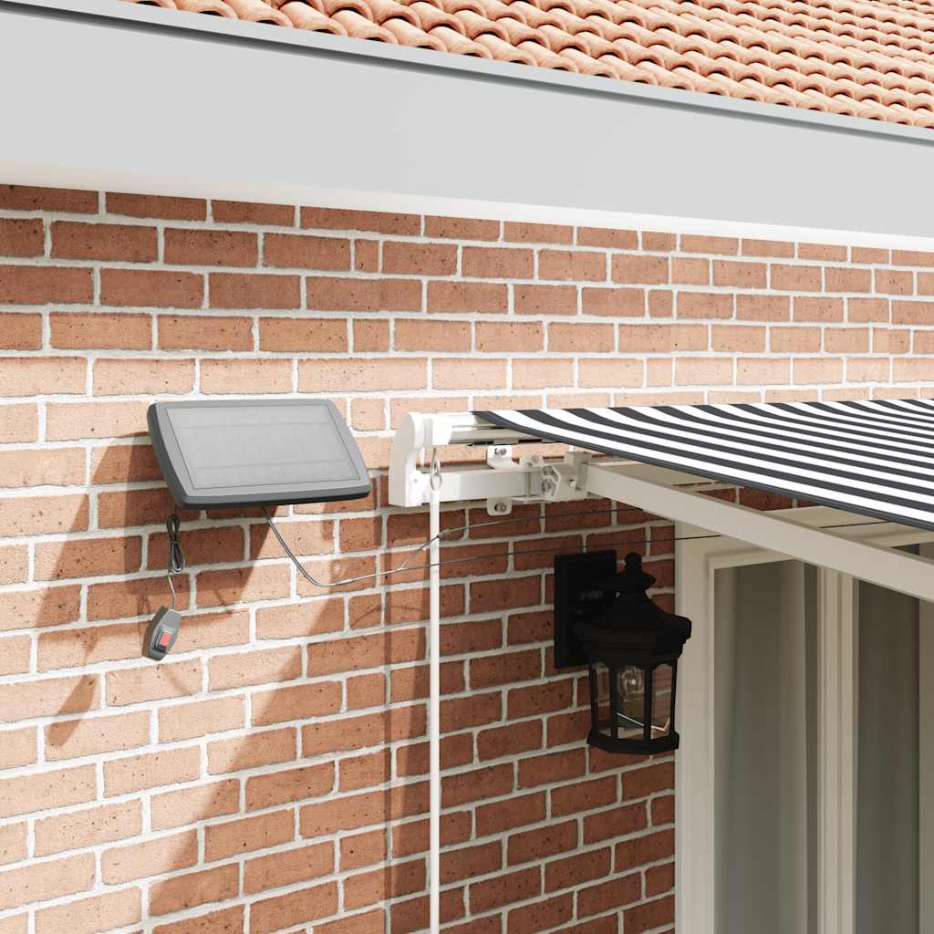 Manual Retractable Awning, Anthracite/White, 500x300cm
