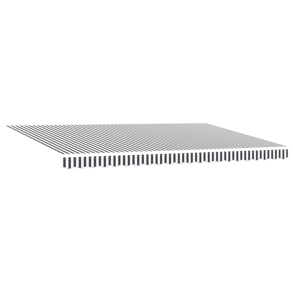 Manual Retractable Awning, Anthracite/White, 500x300cm