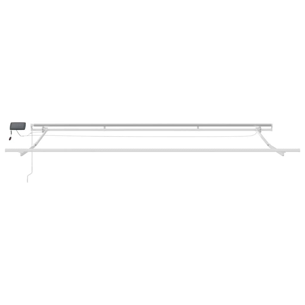 Manual Retractable Awning, Anthracite/White, 500x300cm