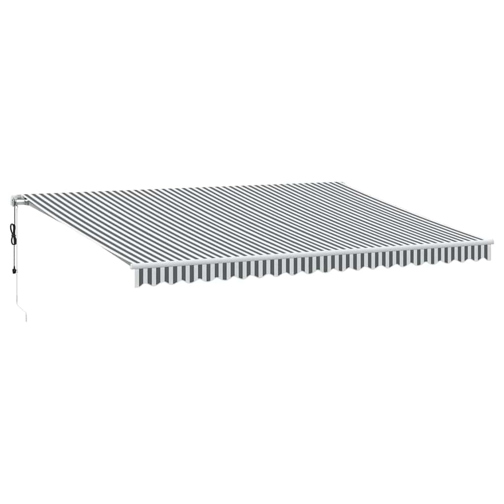 Automatic retractable awning, anthracite and white, 500x300cm