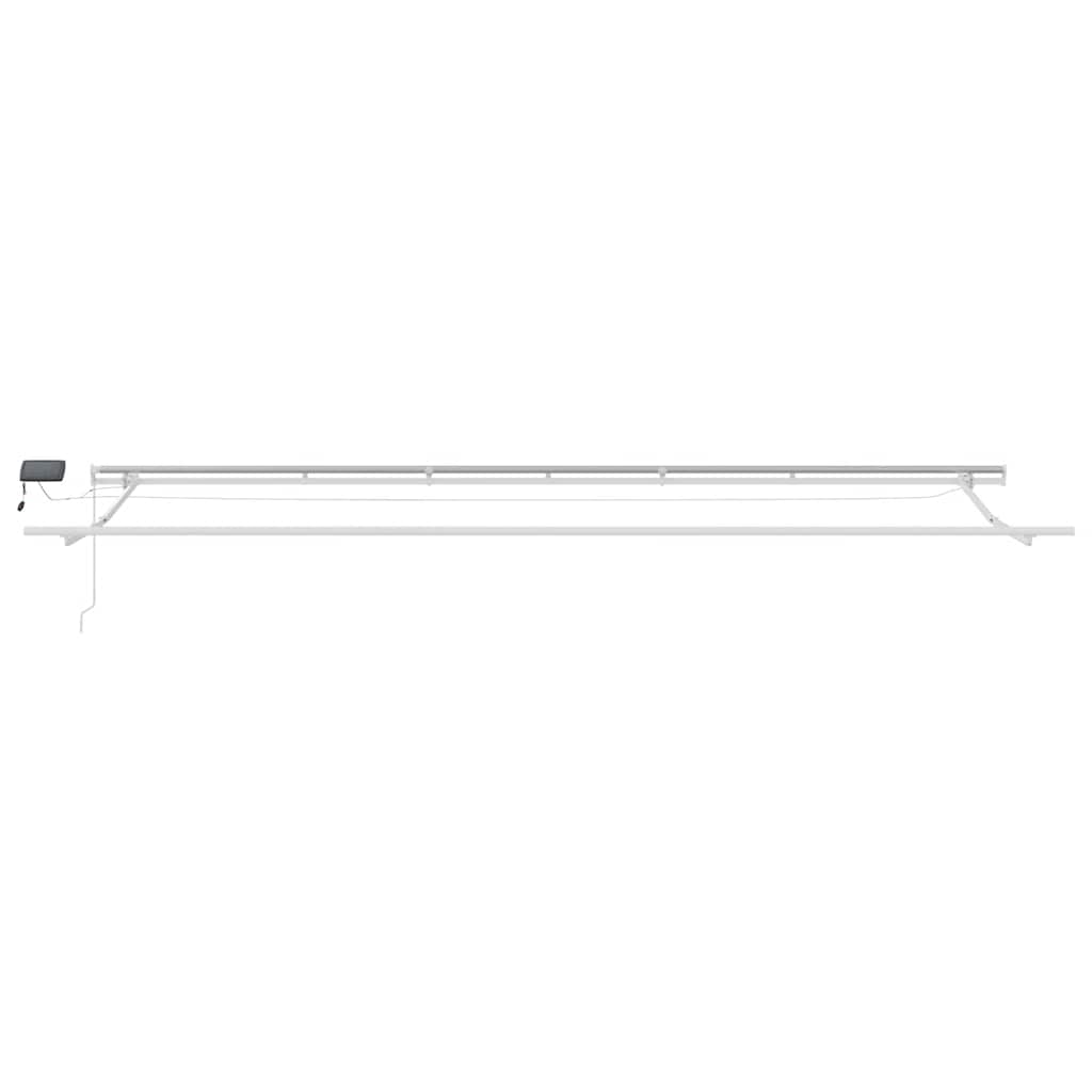 Rankiniu būdu ištraukiama markizė su LED, antracito ir baltos spalvos, 600x300 cm