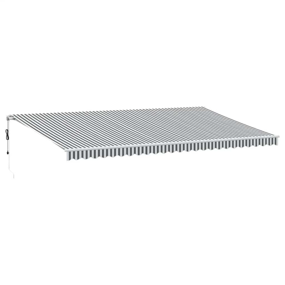 Automatinė ištraukiama markizė su LED, antracito ir baltos spalvos, 600x300 cm
