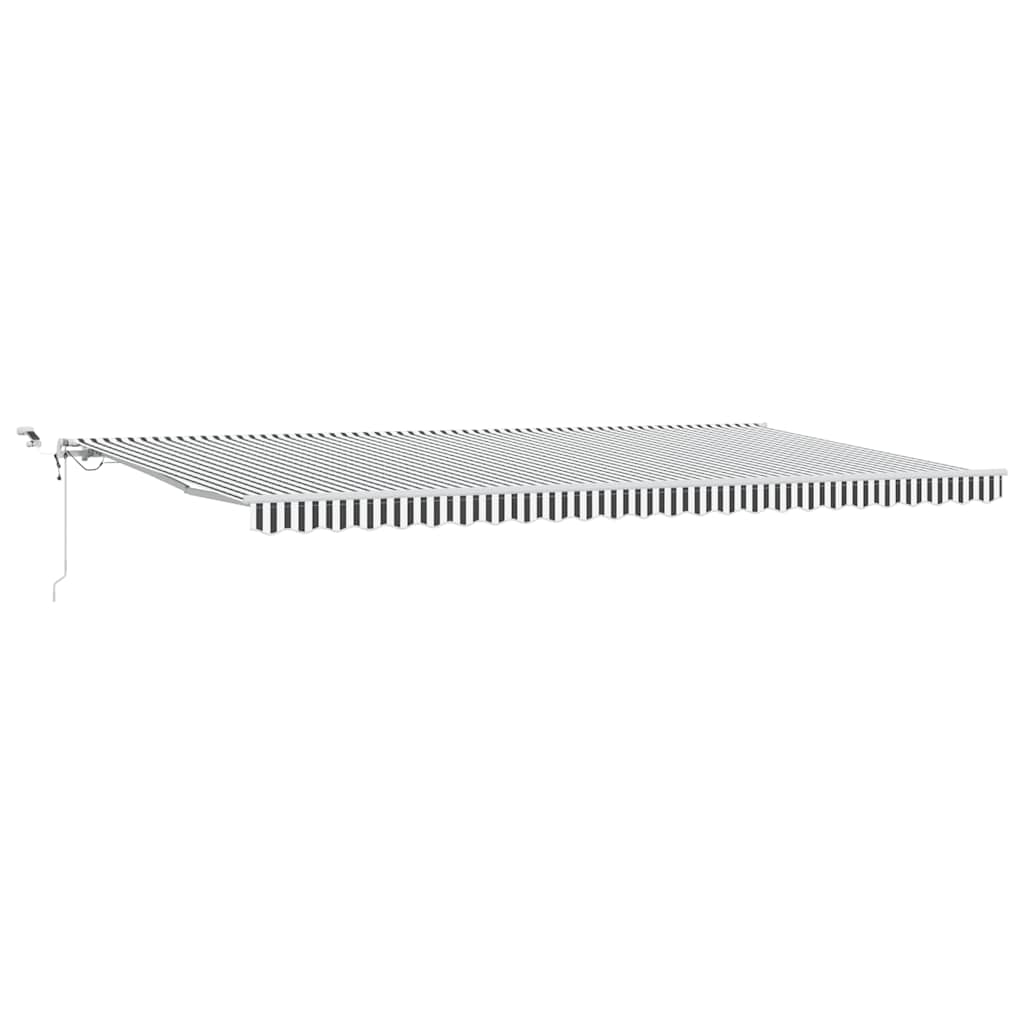Automatinė ištraukiama markizė su LED, antracito ir baltos spalvos, 600x300 cm