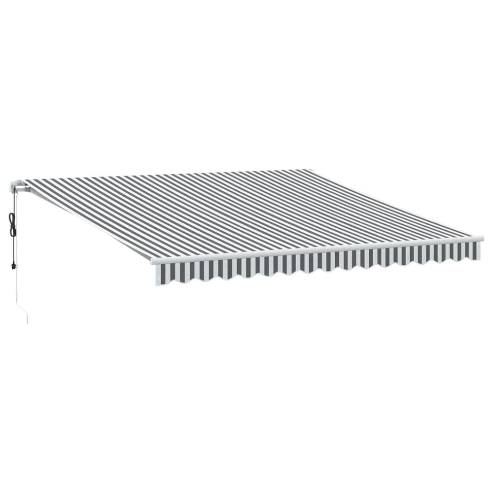 Automatic retractable awning, anthracite and white, 400x350cm