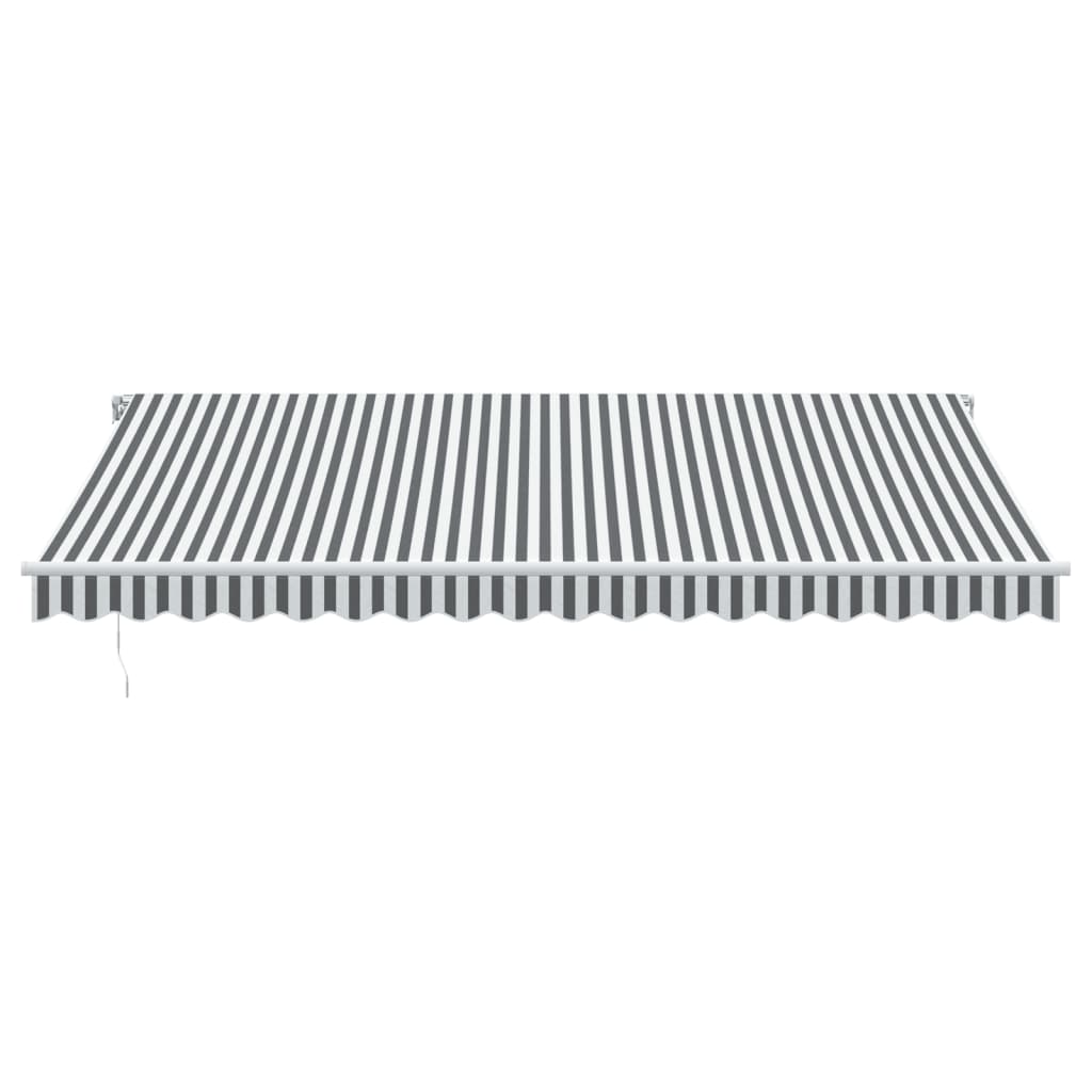Manual Retractable Awning, Anthracite/White, 450x350cm