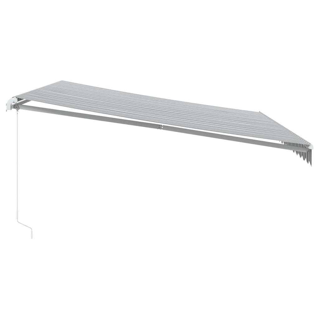 Manual Retractable Awning, Anthracite/White, 450x350cm