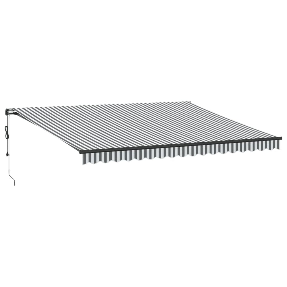 Automatic retractable awning, anthracite and white, 450x350cm