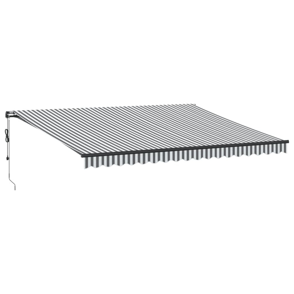 Automatic retractable awning, anthracite and white, 450x350cm