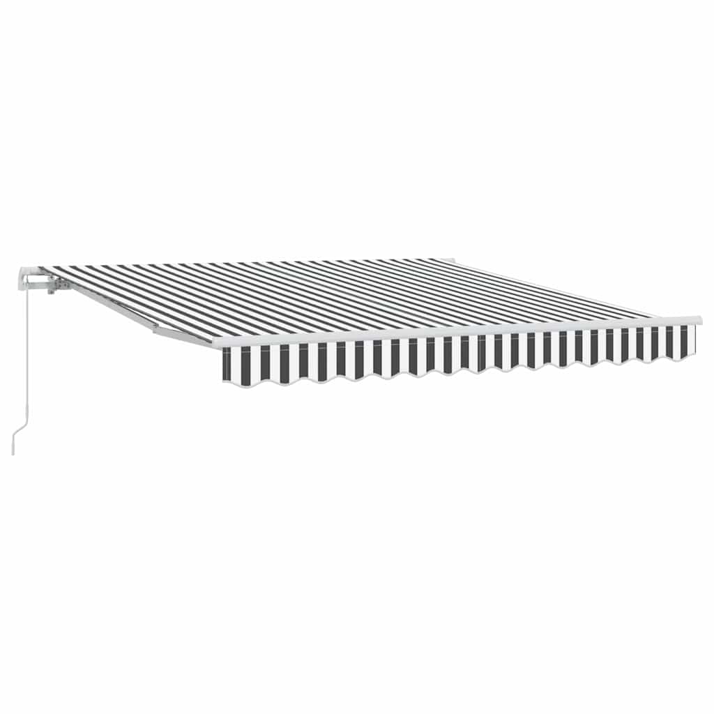 Manual pull-out awning, anthracite/white, 300x250cm