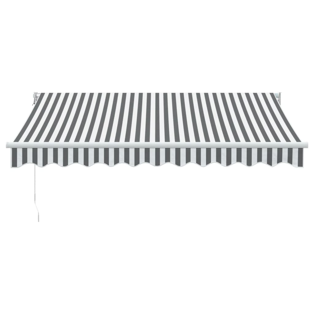 Retractable awning, anthracite/white, 3x2.5m, fabric/aluminium