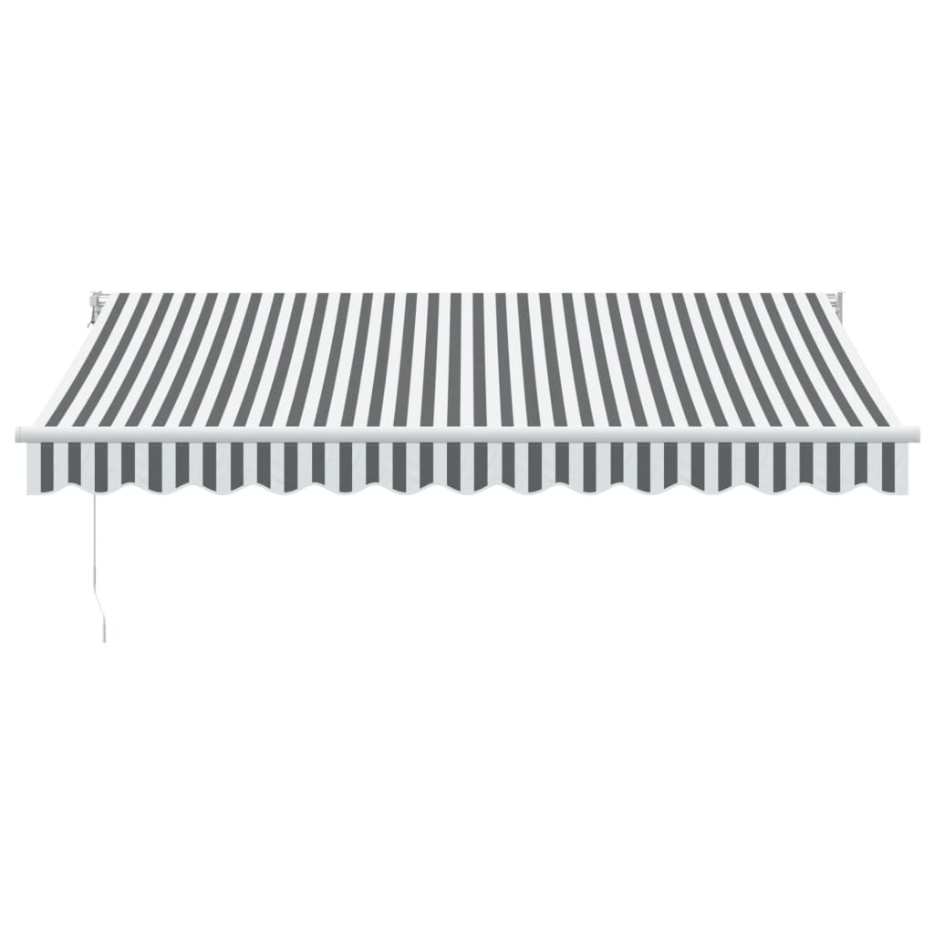 Izvelkamā markīze, antracīt/balta, 3,5x2,5 m, audums