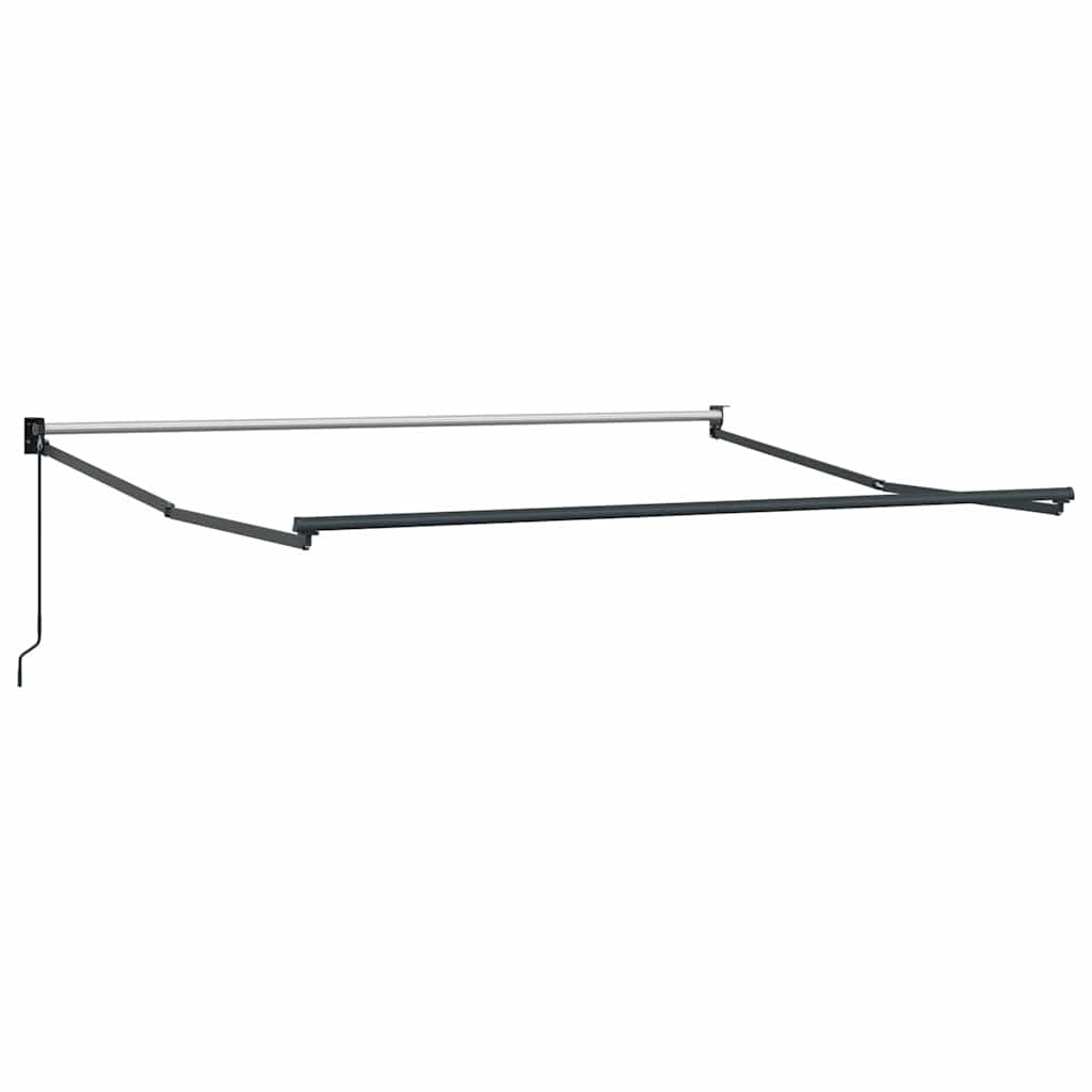 Retractable awning, anthracite/white, 3x2.5m, fabric/aluminium