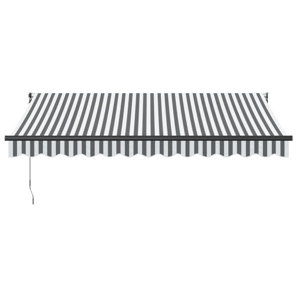 Retractable awning, anthracite/white, 3.5x2.5m, fabric