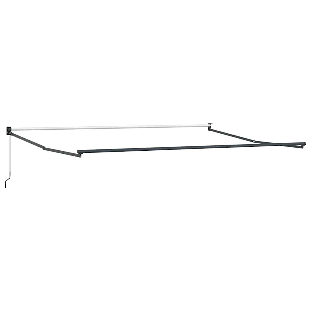 Retractable Awning, Anthracite/White, 5x3m, Fabric/Aluminum
