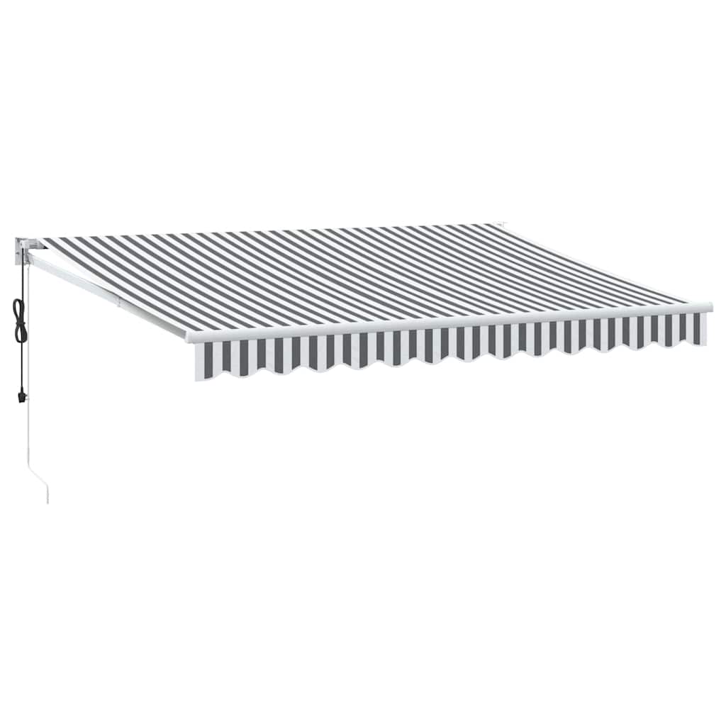 Ištraukiama markizė, antracito ir baltos spalvos, 3,5x2,5 m, audinys ir aliuminis