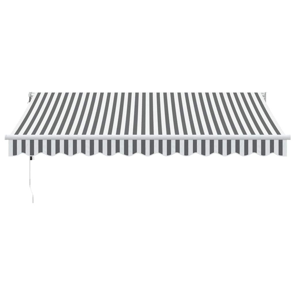 Ištraukiama markizė, antracito ir baltos spalvos, 3,5x2,5 m, audinys ir aliuminis