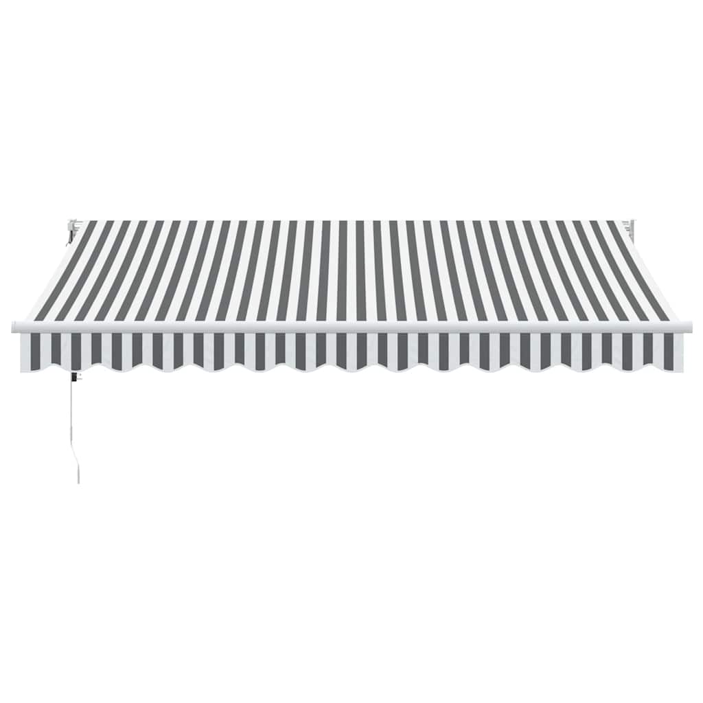 Ištraukiama markizė, antracito ir baltos spalvos, 3,5x2,5 m, audinys ir aliuminis