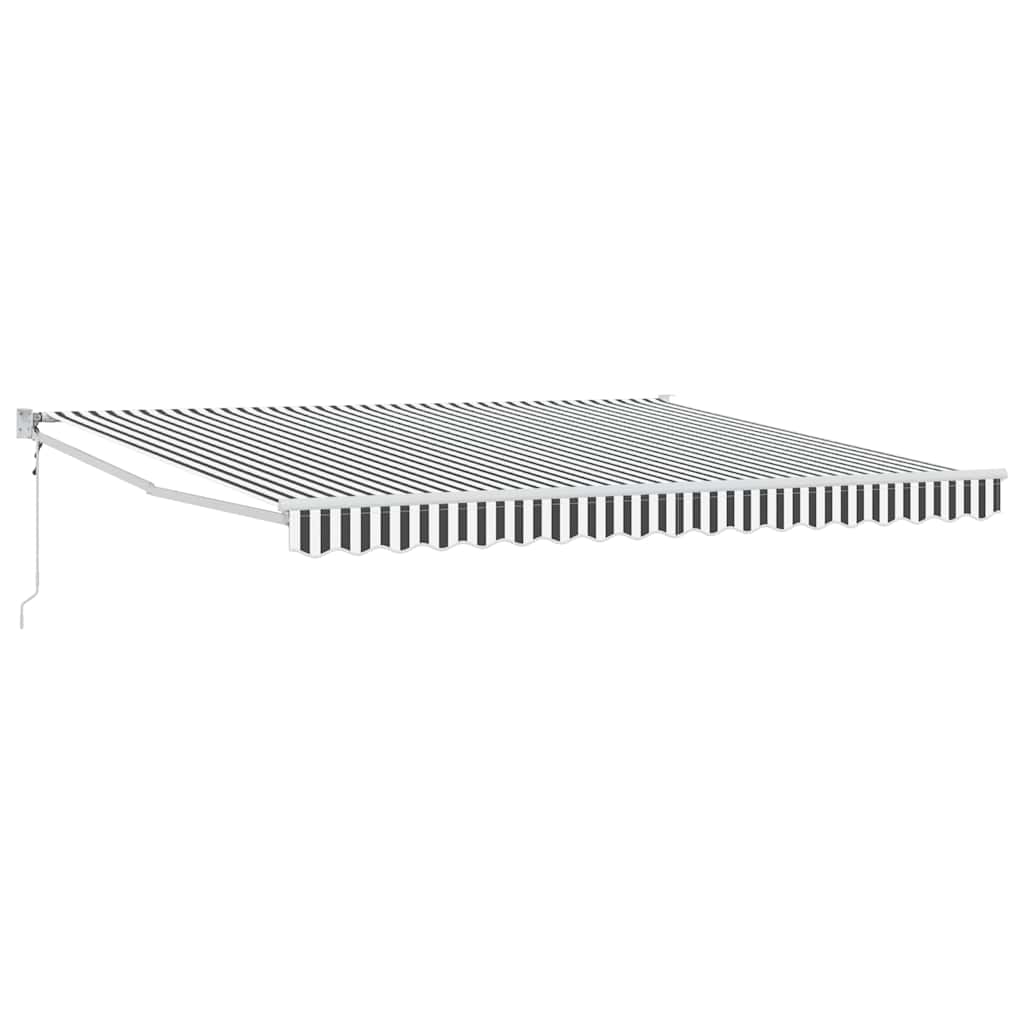 Ištraukiama markizė, antracito ir baltos spalvos, 4x3m, audinys ir aliuminis