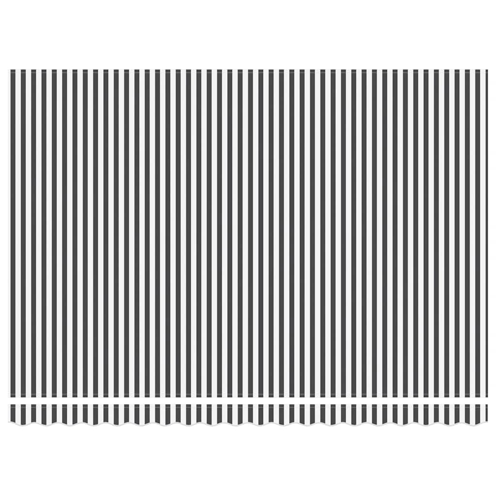 Ištraukiama markizė, antracito/balta, 4,5x3m, audinys/aliuminis
