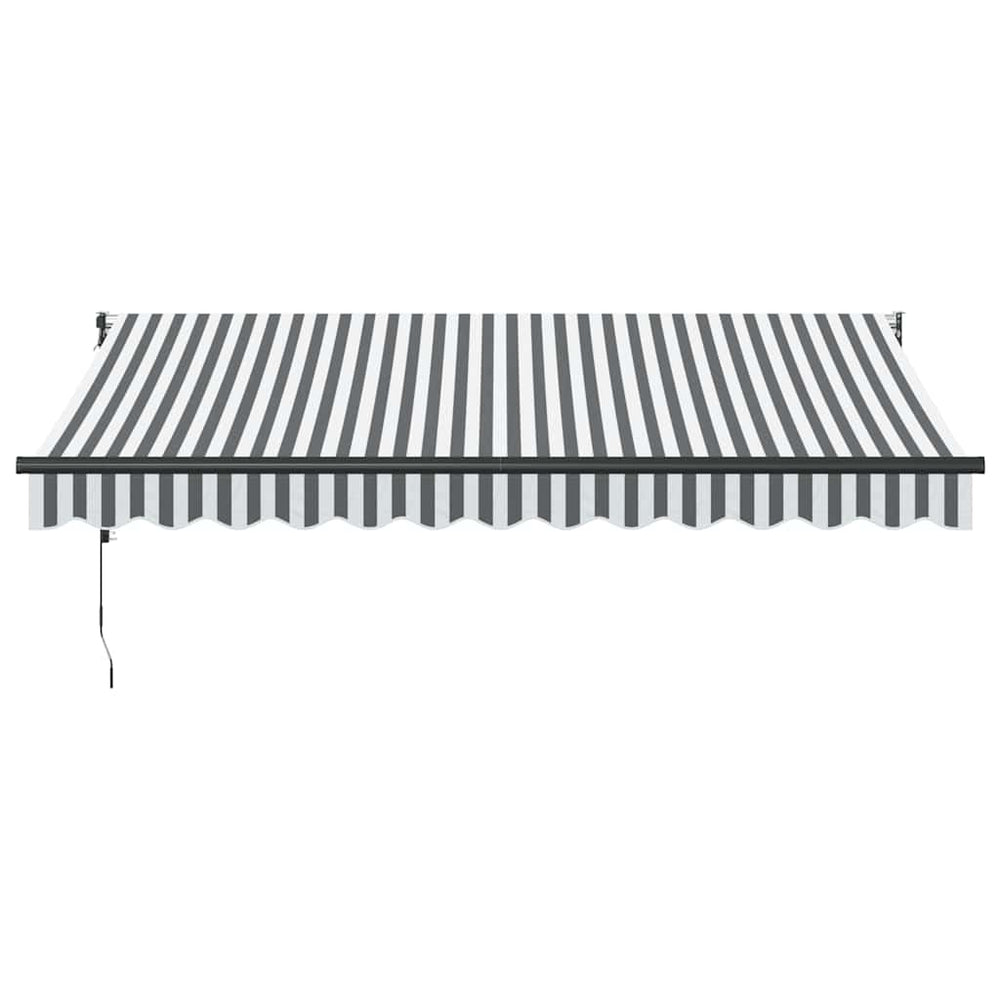 Ištraukiama markizė, antracito ir baltos spalvos, 3,5x2,5 m, audinys ir aliuminis