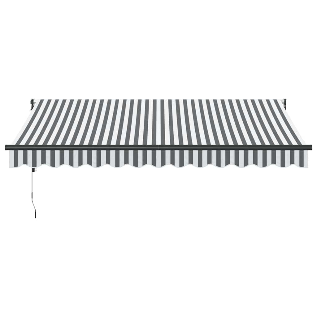 Ištraukiama markizė, antracito ir baltos spalvos, 3,5x2,5 m, audinys ir aliuminis