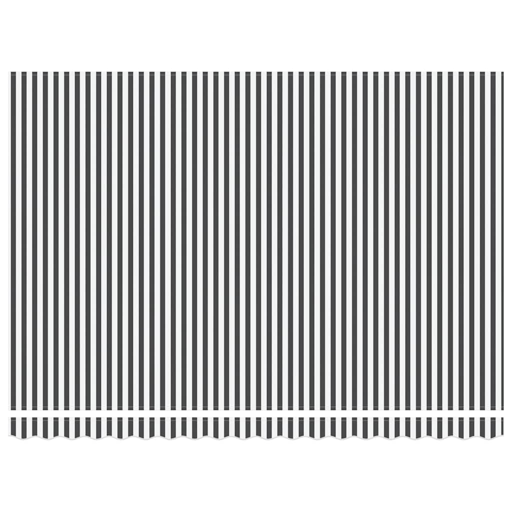 Ištraukiama markizė, antracito/balta, 4,5x3m, audinys/aliuminis