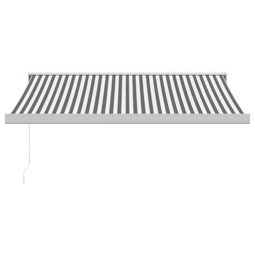 Ištraukiama markizė, antracito/balta, 3,5x2,5m, audinys