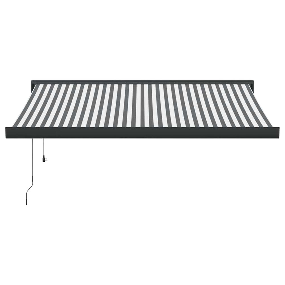 Ištraukiama markizė, antracito/balta, 3,5x2,5m, audinys