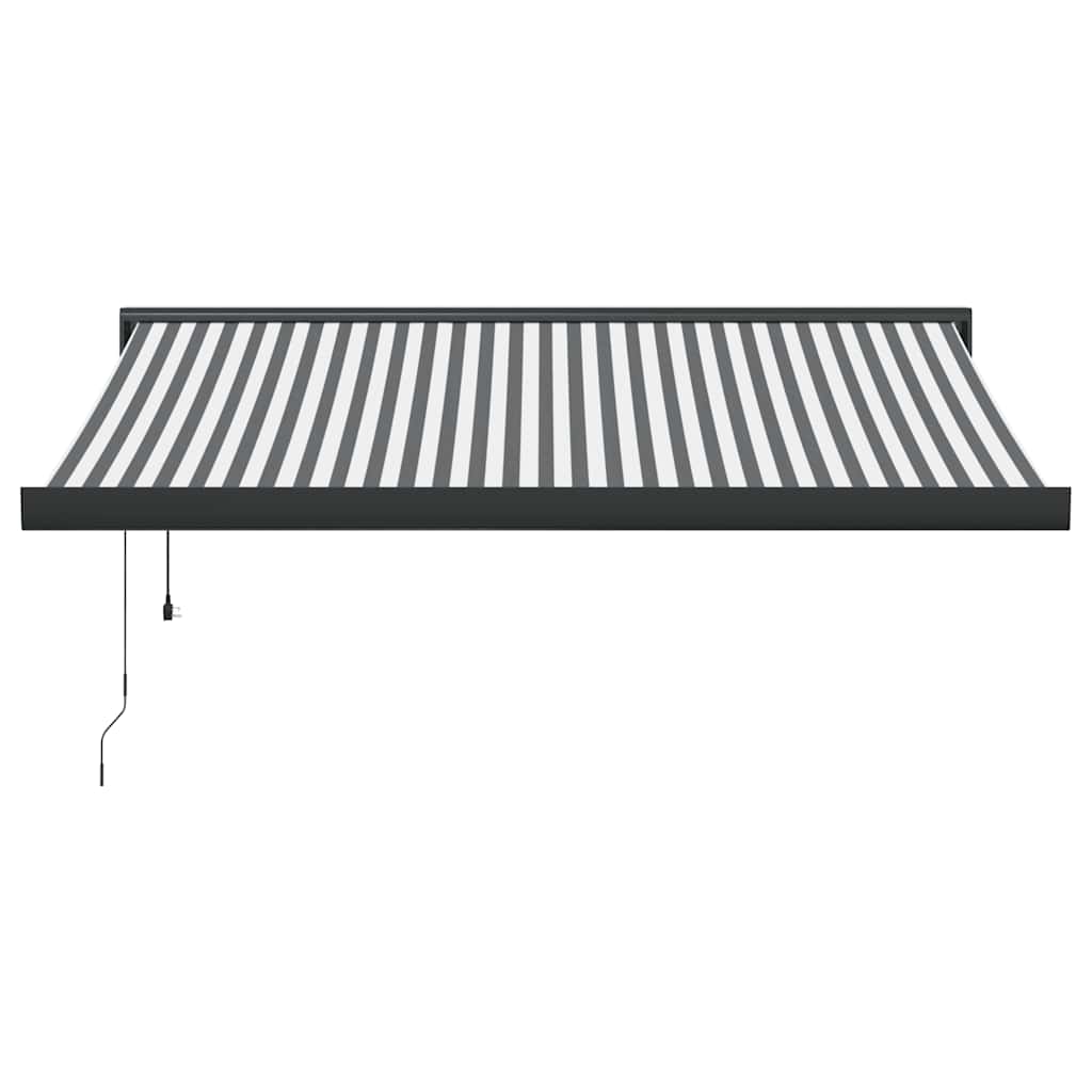 Ištraukiama markizė, antracito/balta, 3,5x2,5m, audinys