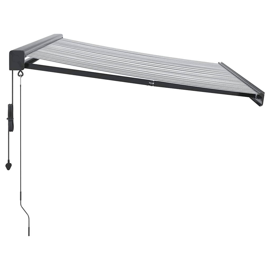 Ištraukiama markizė, antracito/balta, 3,5x2,5m, audinys