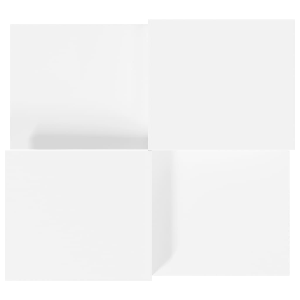 Coffee tables, 2 pcs, white, engineered wood