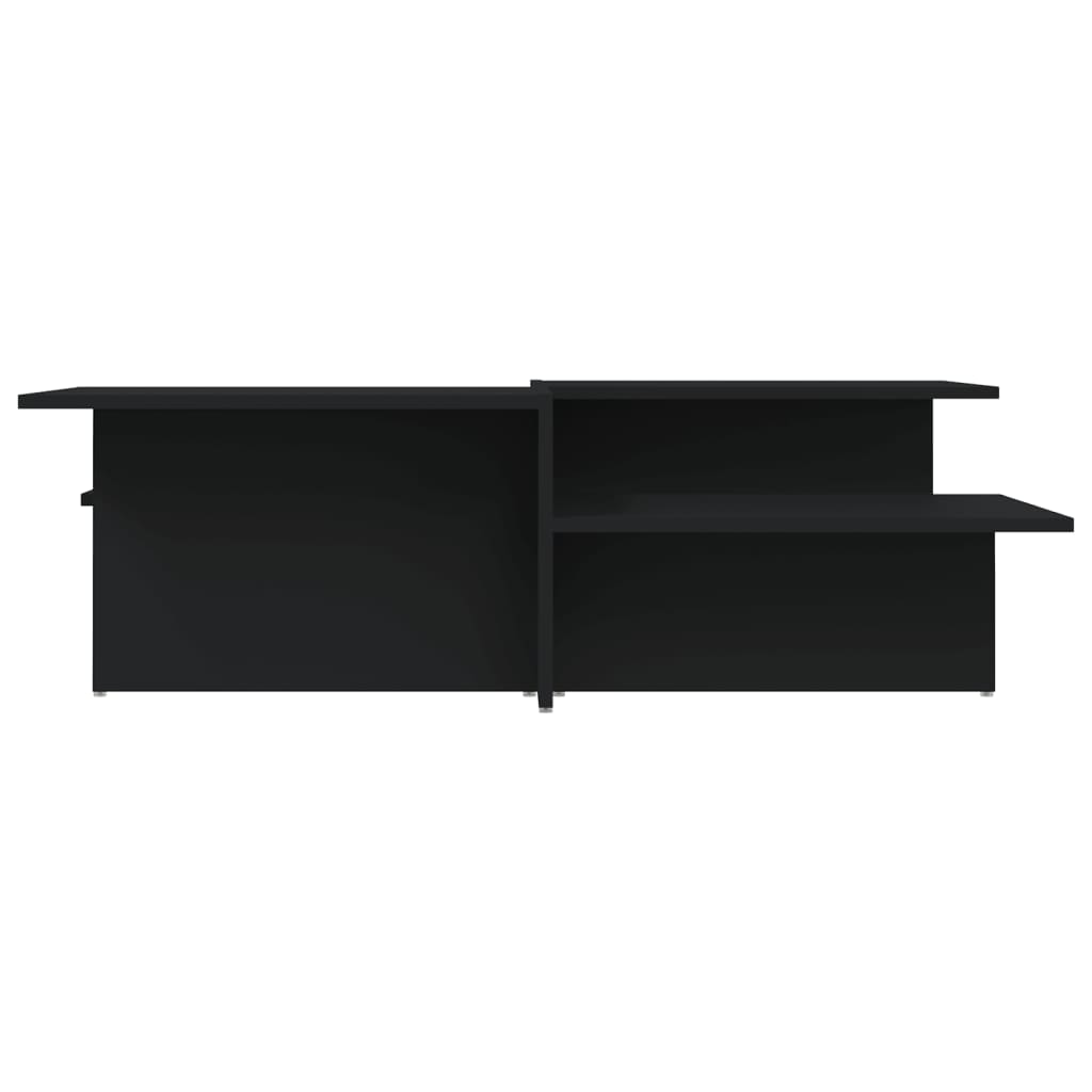 Coffee tables, 2 pcs., black, engineered wood
