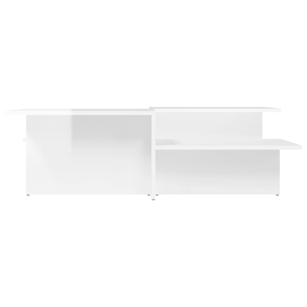 Coffee tables, 2 pcs., white, engineered wood, high gloss