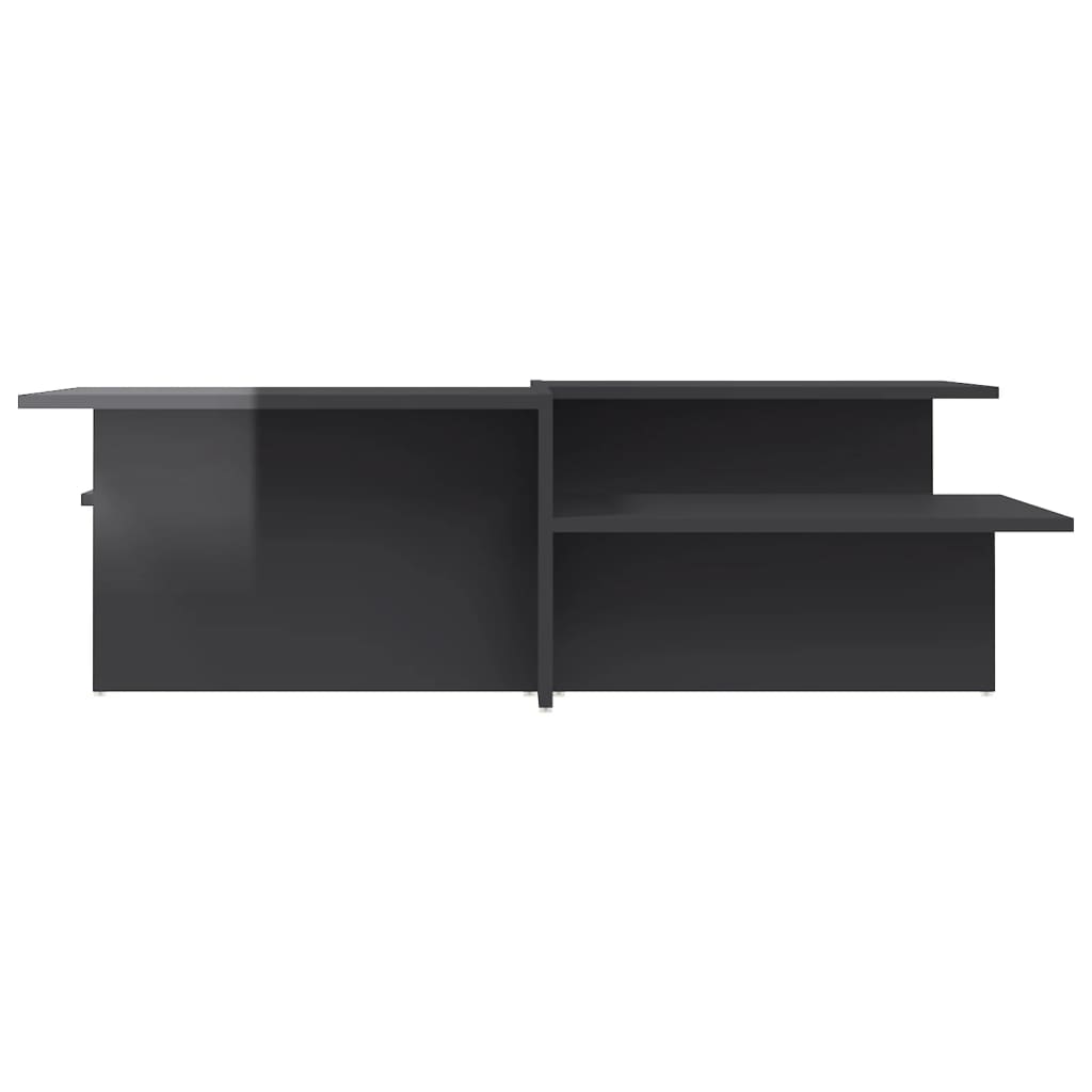 Coffee Tables, 2 pcs., Grey, Engineered Wood, High Gloss
