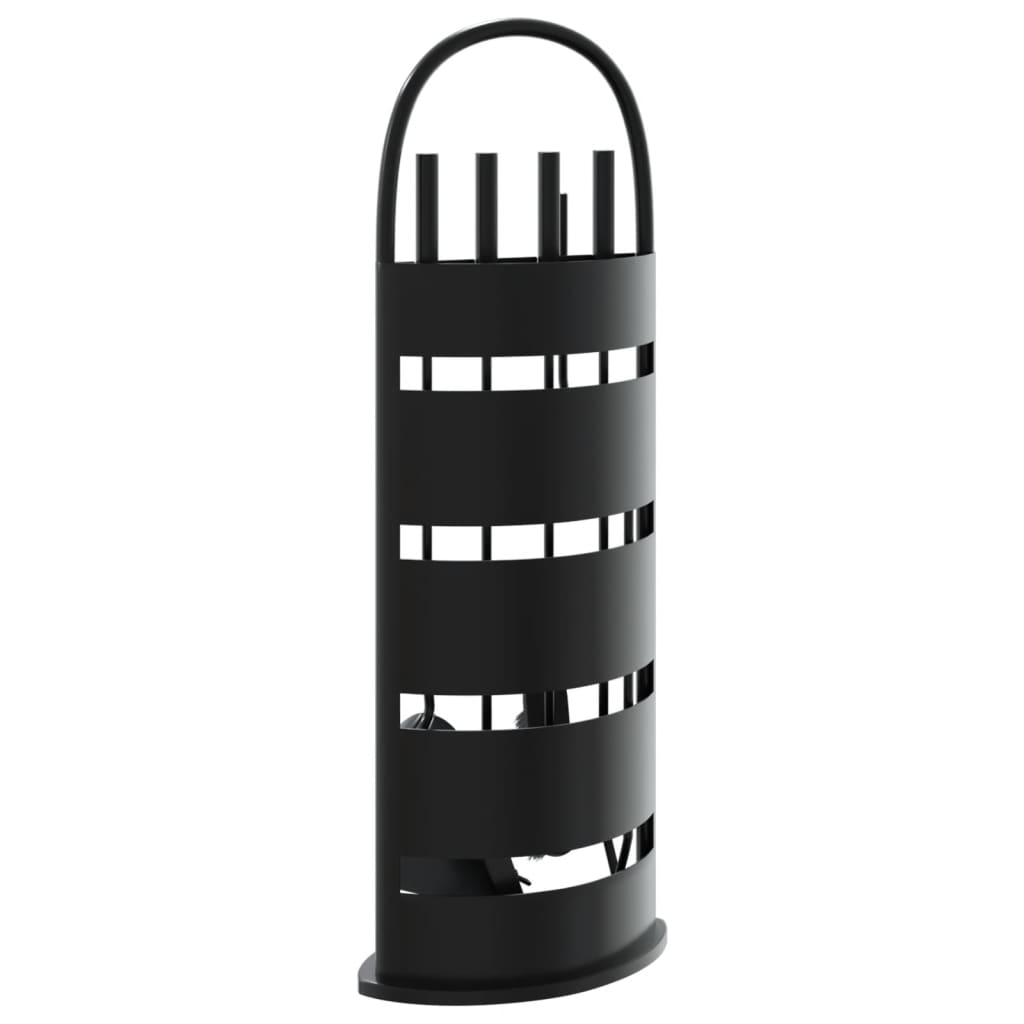 Fireplace tool set, 5-piece, 23x15x66cm, steel