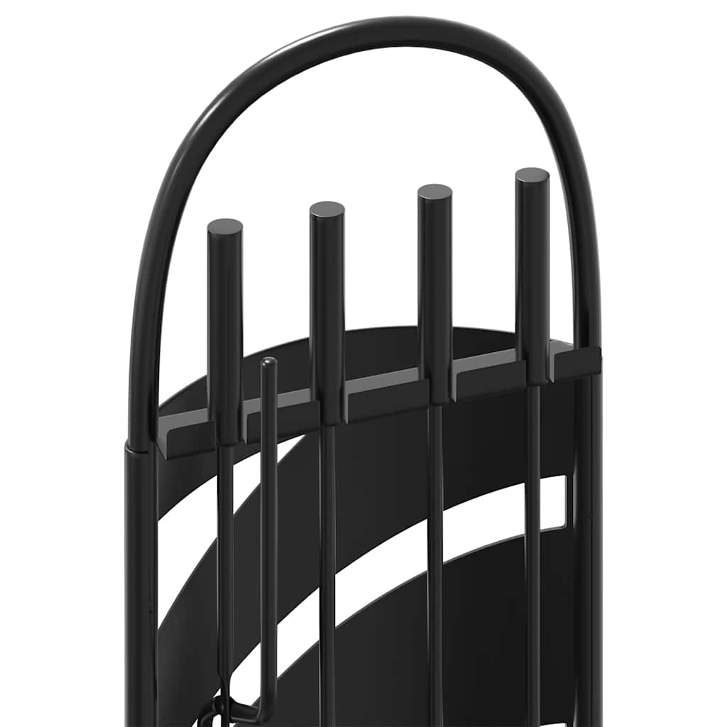 Kamīna piederumu komplekts, 5 gab., 23x15x66cm, tērauds