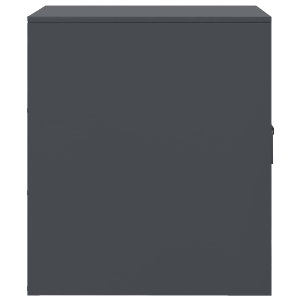 Nightstands, 2 pcs., anthracite, 34.5x39x44cm, steel