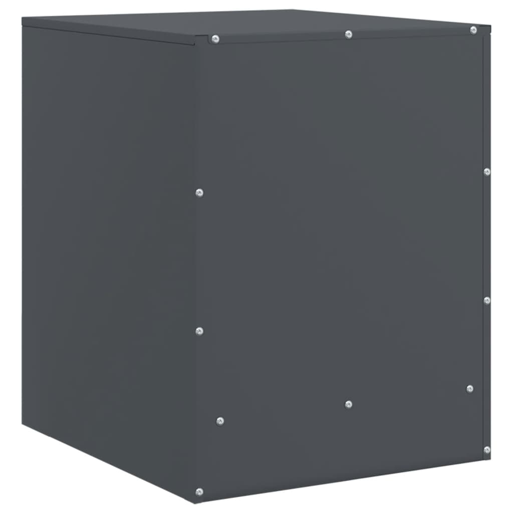 Nightstands, 2 pcs., anthracite, 34.5x39x44cm, steel