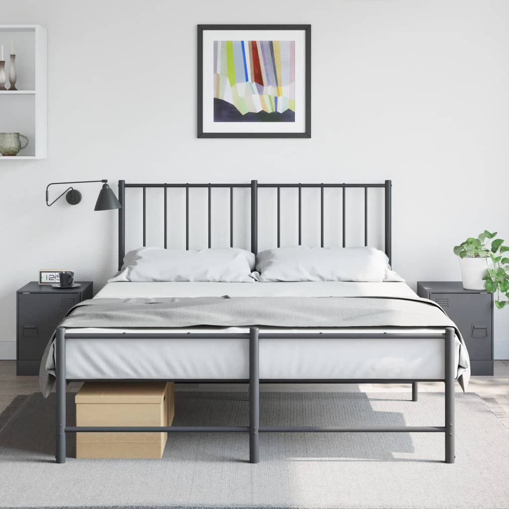 Nightstands, 2 pcs., anthracite, 34.5x39x44cm, steel