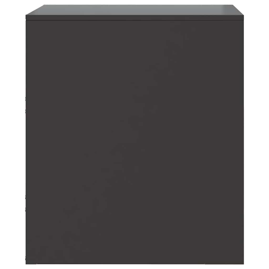 Bedside tables, 2 pcs., black, 34.5x39x44cm, steel