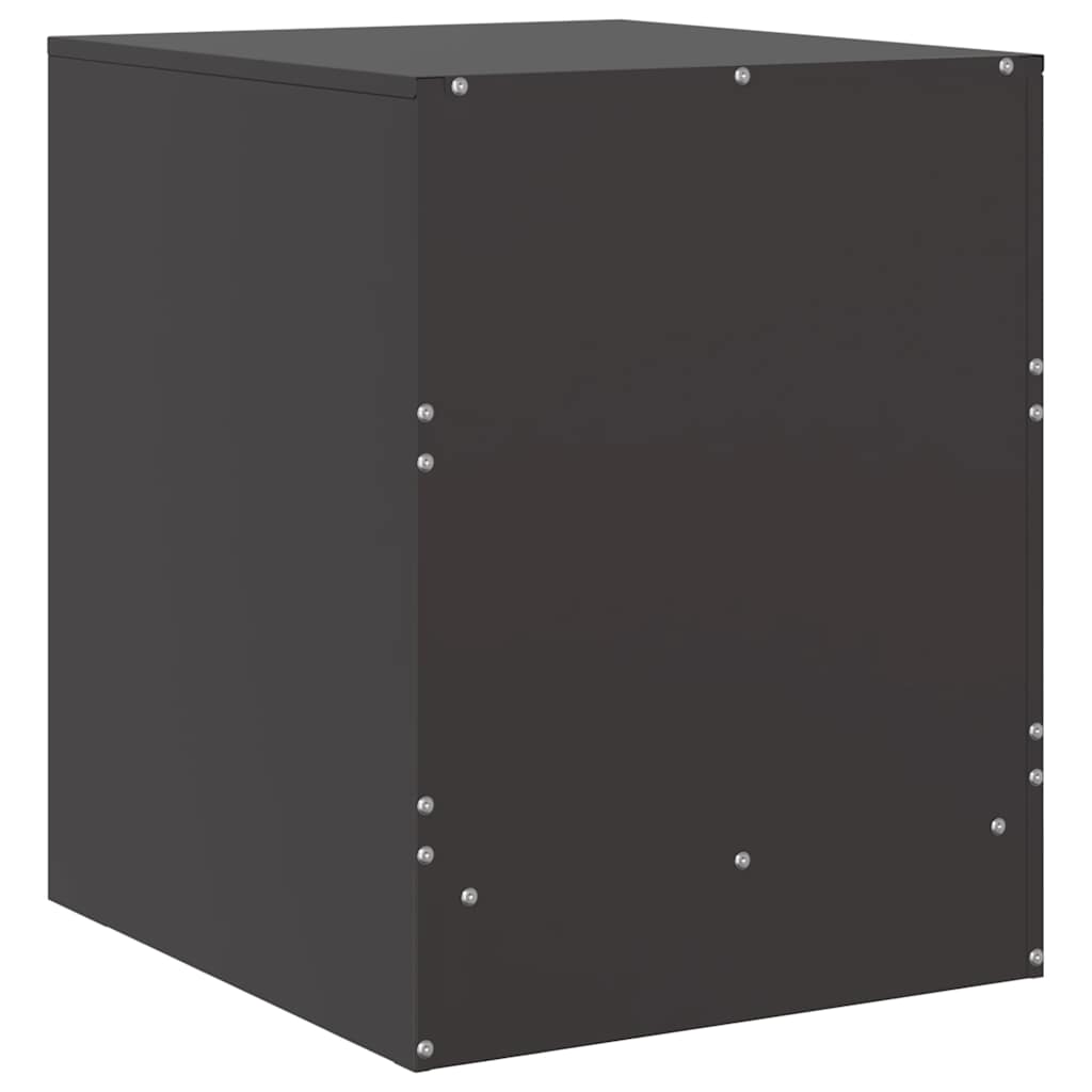 Bedside tables, 2 pcs., black, 34.5x39x44cm, steel