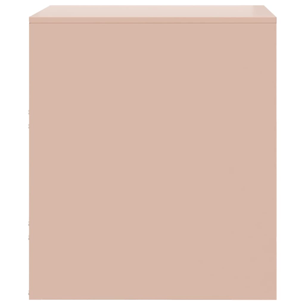 Bedside cabinets, 2 pcs, pink, 34.5x39x44cm, steel