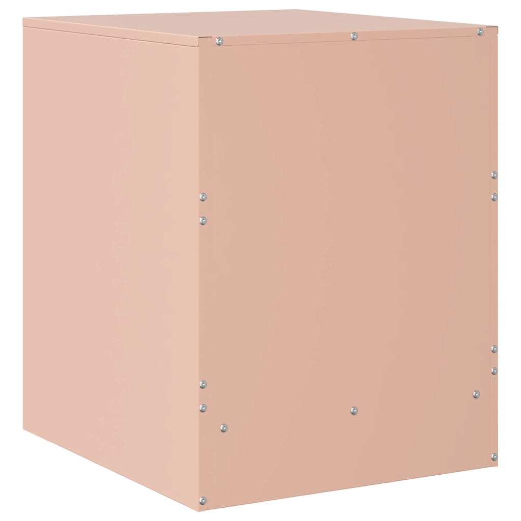 Bedside cabinets, 2 pcs, pink, 34.5x39x44cm, steel