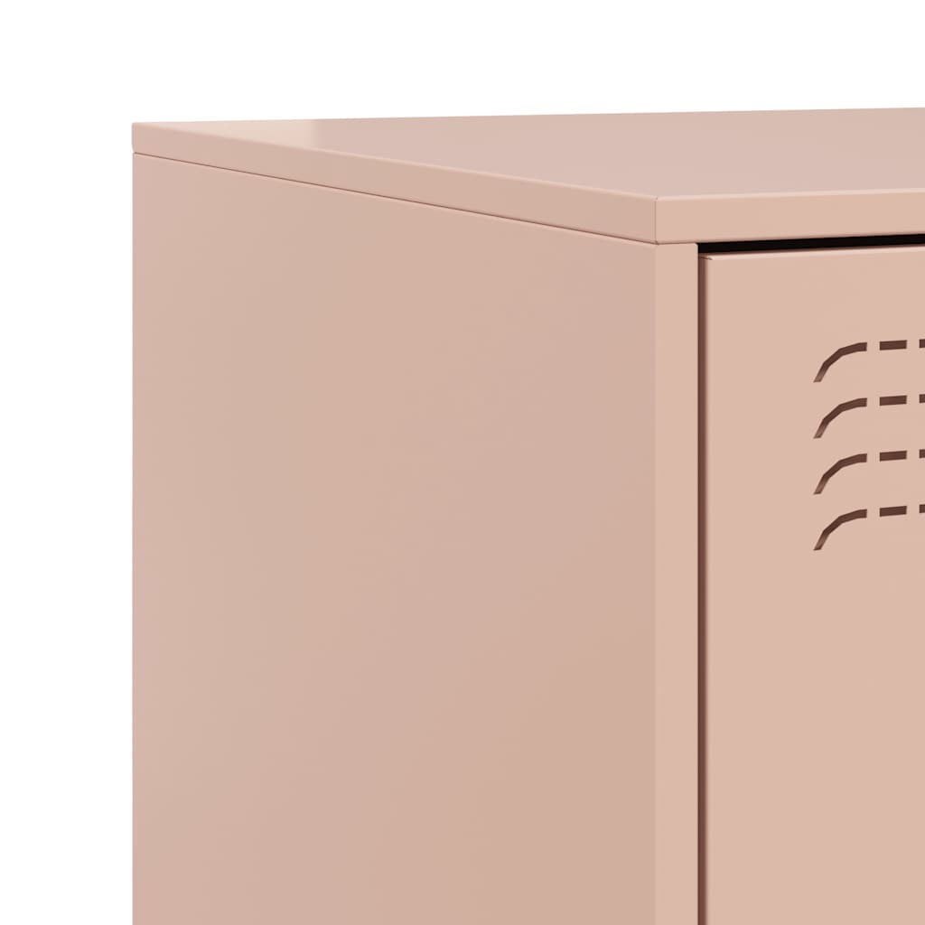 Bedside cabinets, 2 pcs, pink, 34.5x39x44cm, steel