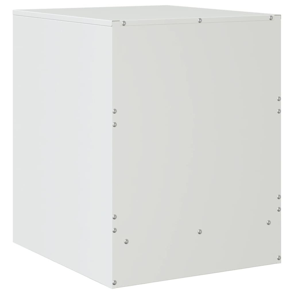 Bedside tables, 2 pcs., white, 34.5x39x44cm, steel