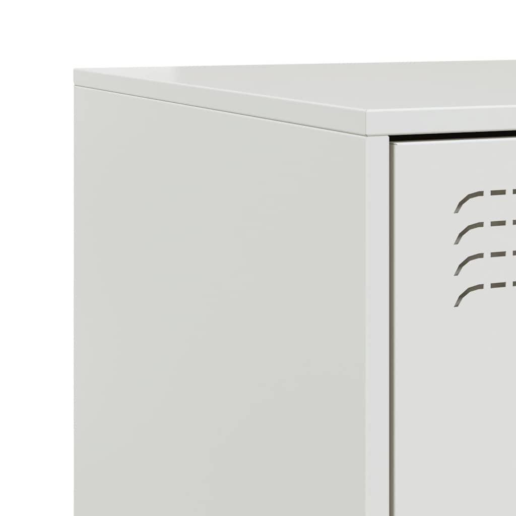 Bedside tables, 2 pcs., white, 34.5x39x44cm, steel