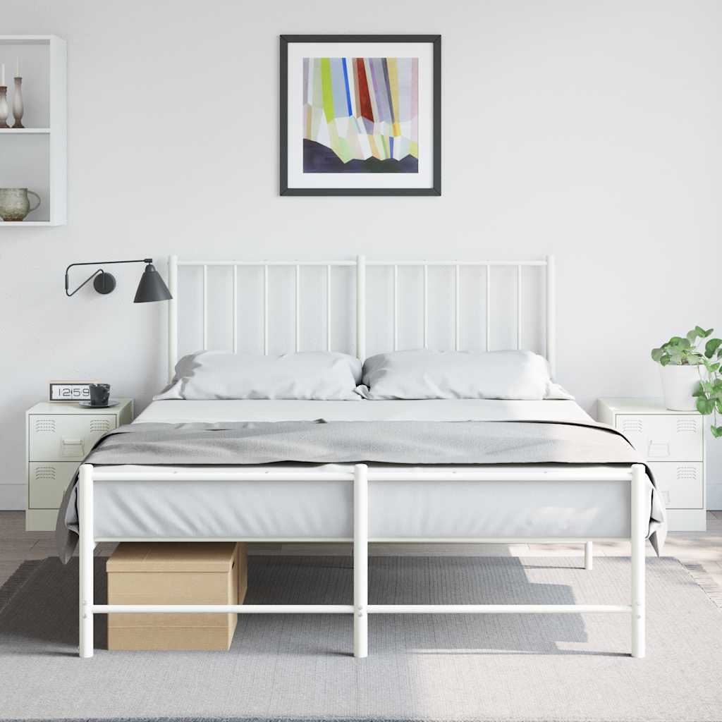 Bedside tables, 2 pcs., white, 34.5x39x44cm, steel