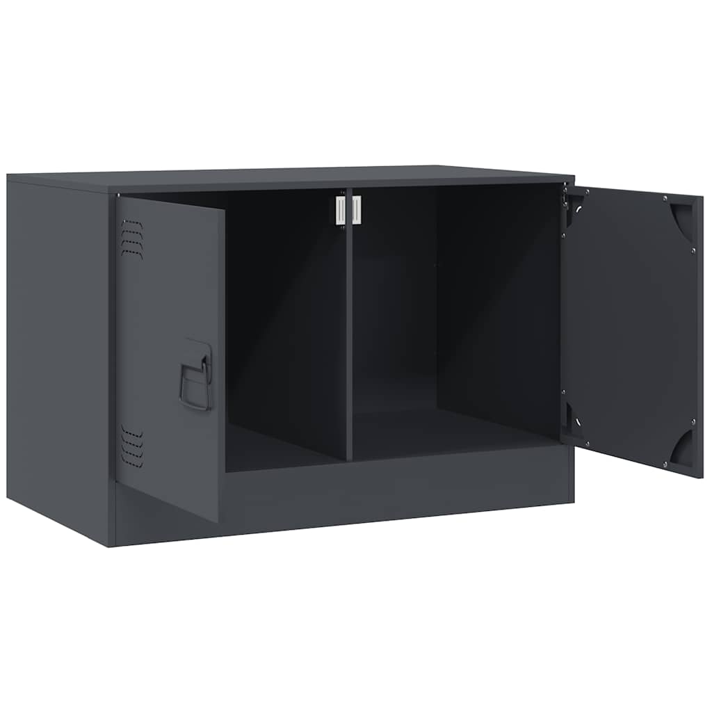 TV cabinets, 2 pcs., anthracite, 67x39x44cm, steel