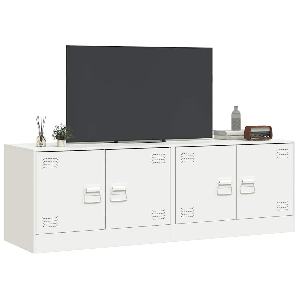 TV galdiņi, 2 gab., balti, 67x39x44cm, tērauds
